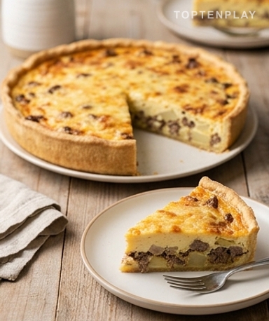 Quiche Viande Hachée et Pommes de Terre : le plat familial qui cale tout le monde