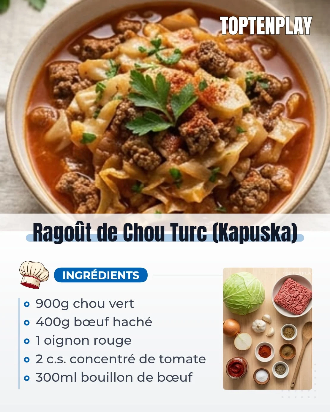 Ragoût de Chou Turc (Kapuska)