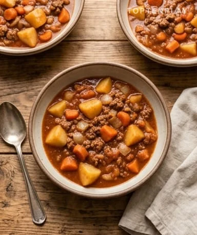 Ragoût économique de bœuf haché à la mijoteuse