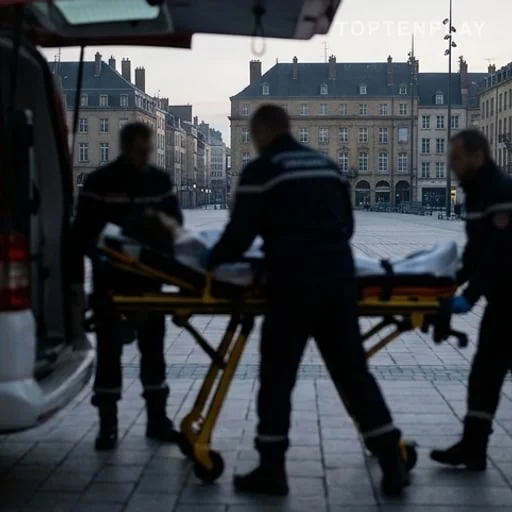 La victime rouée de coups à la tête