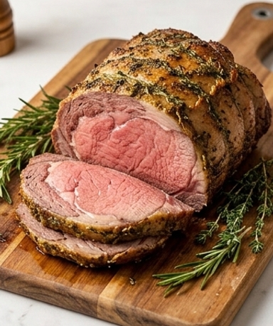 Rôti de Côtes de Bœuf Désossé au Four, Croûte d'Ail et Herbes Fraîches