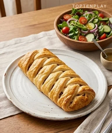 Roulé Feuilleté à la Viande Hachée et au Fromage Fondant
