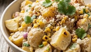 Salade de Pommes de Terre au Maïs Grillé Style Mexicain