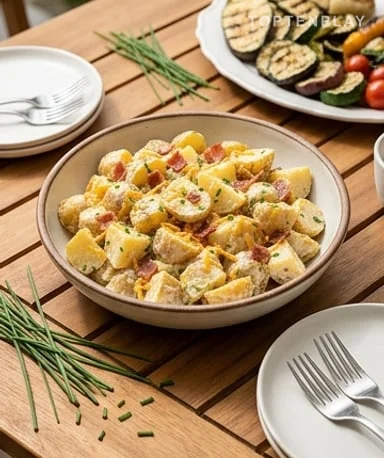 Salade de pommes de terre façon baked potato, sans mayo