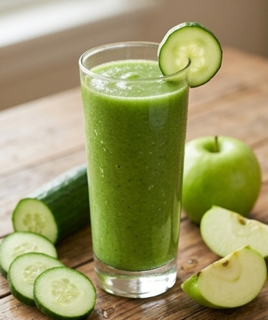 Smoothie Vert Détox : Concombre, Pomme Verte & Chayotte