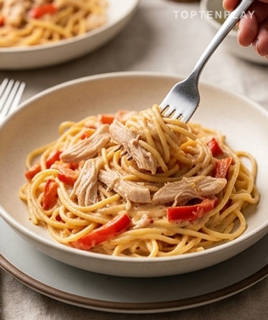 Spaghetti au Poulet à la Mijoteuse : Ultra Crémeux et Sans Effort
