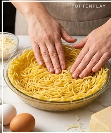 Cook your spaghetti as if you were going to serve it right away