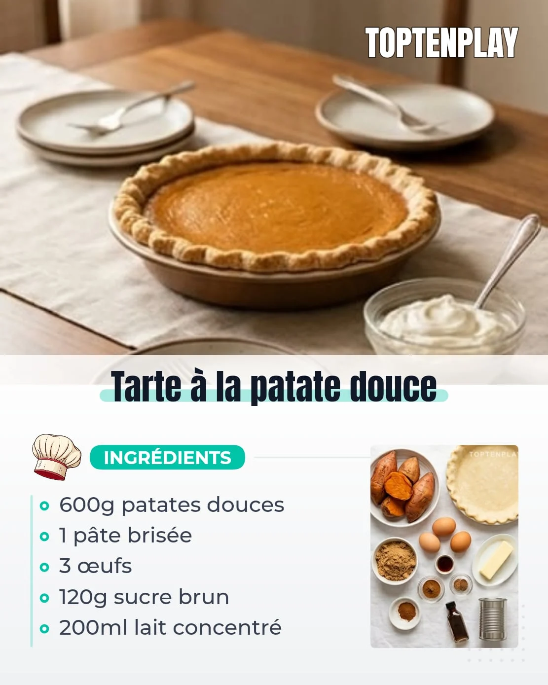 Tarte à la patate douce