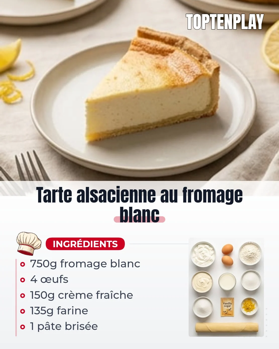 Tarte alsacienne au fromage blanc