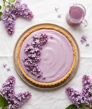 Tarte au lilas vegan : la recette florale du printemps