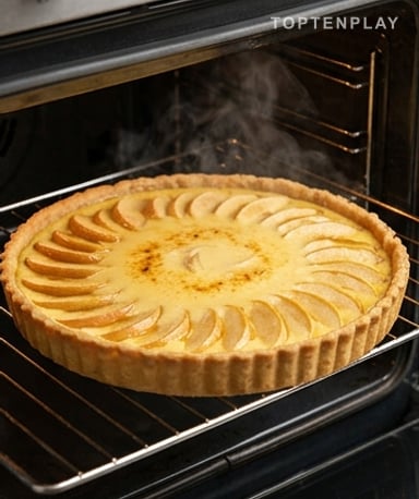 Attendez que la tarte soit froide avant de saupoudrer la cassonade