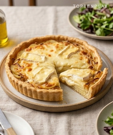 Tarte oignon, pommes de terre au camembert : le dîner fondant prêt en 45 minutes