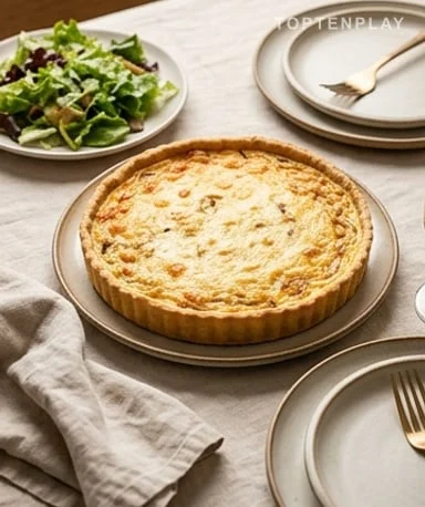 Tarte salée au fromage et aux oignons