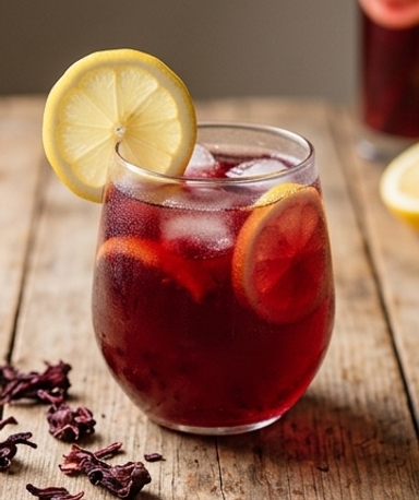 Thé hibiscus citron fait maison