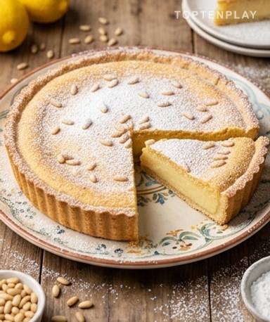 Torta della nonna : la tarte italienne à la crème et aux pignons qui fait fondre tout le monde