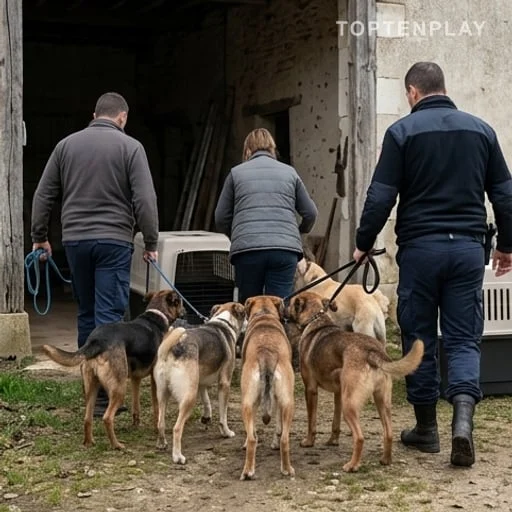 Une vingtaine de chiens au domicile