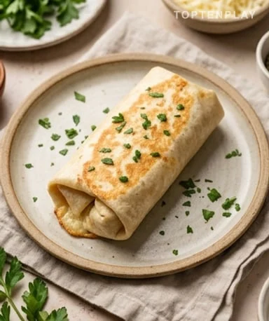 Wraps Poulet Fondant au Fromage et Ail