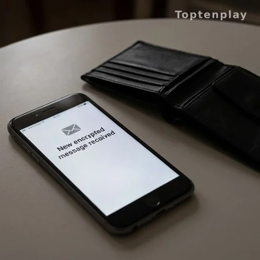 smartphone avec message anonyme et portefeuille vide, victime d'arnaque sentimentale