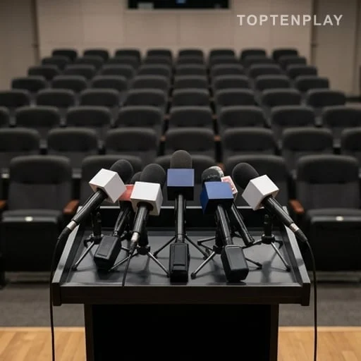 Micros de conférence pour une annonce télévisée