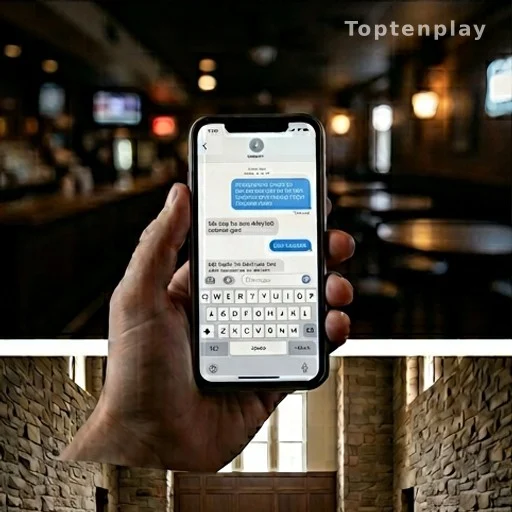 Main tenant un smartphone avec une conversation WhatsApp, procédure judiciaire