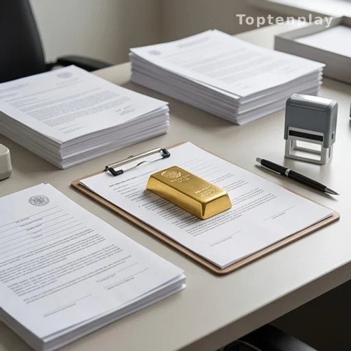 Documents administratifs liés à la déclaration d'un trésor découvert en France