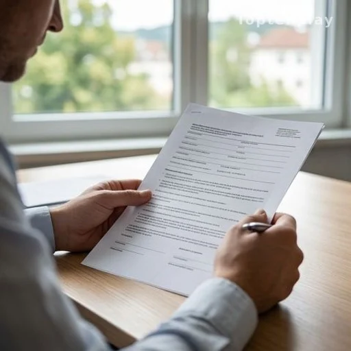 Demande de permis de travail frontalier, document administratif et stylo