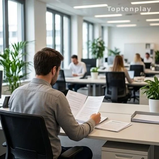 Travailleur étranger intégré dans un bureau suisse, environnement professionnel moderne
