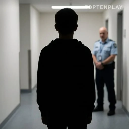 Silhouette d’un mineur dans un cadre de justice