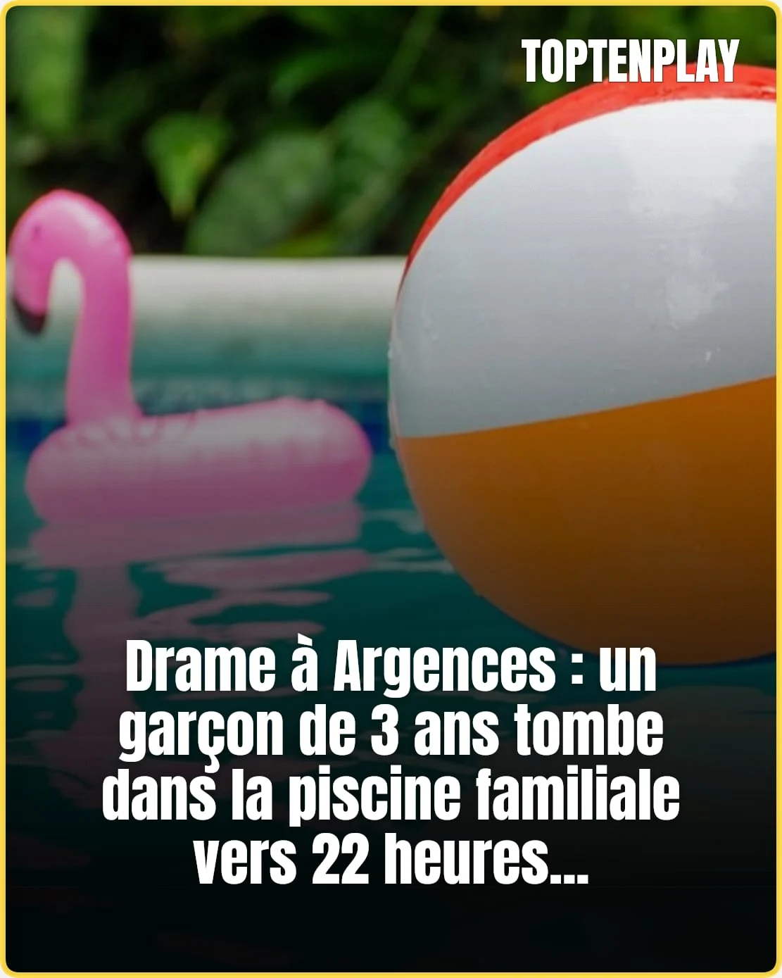 À Argences, un enfant de 3 ans meurt dans la piscine familiale