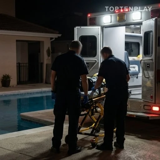 Secours près d’une piscine après une noyade