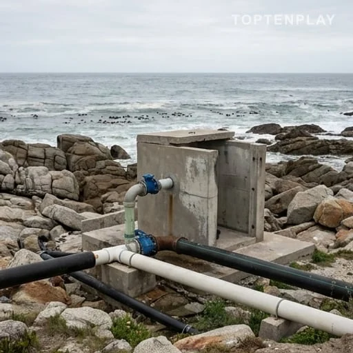 Infrastructure côtière liée aux eaux usées à Cape Town