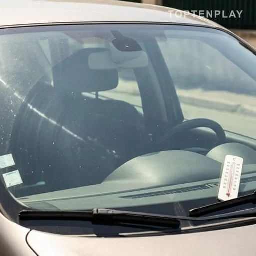 Habitacle de voiture surchauffé pendant une canicule
