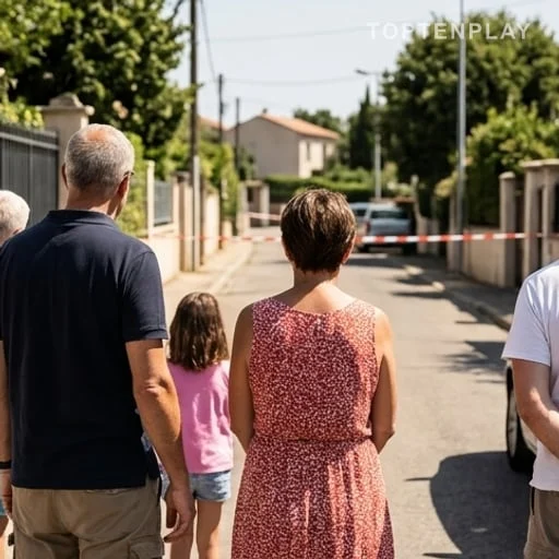 Voisins anonymes dans une rue touchée par le drame