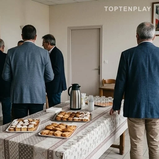 Buffet de cérémonie citoyenne sans jeunes présents