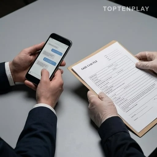 Dossier de justice et téléphone examinés par des enquêteurs