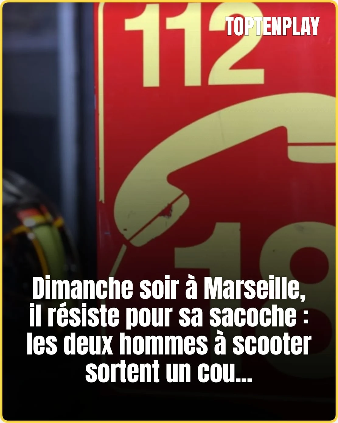 À Marseille, poignardé pour sa sacoche après avoir résisté