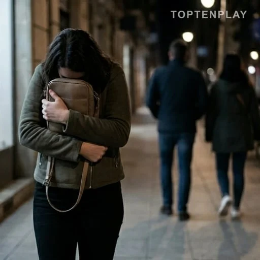 Sacoche tenue sur un trottoir avant un vol