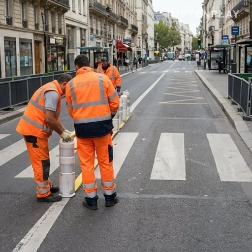 Aménagement de voirie après accident de bus