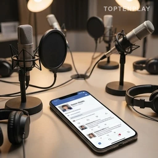 Micros de studio évoquant une prise de parole publique