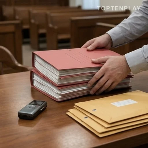 Dossiers juridiques anonymes sur une table de justice