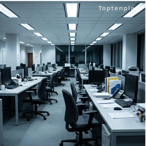 Bureau vide illustrant le harcèlement sexuel en entreprise