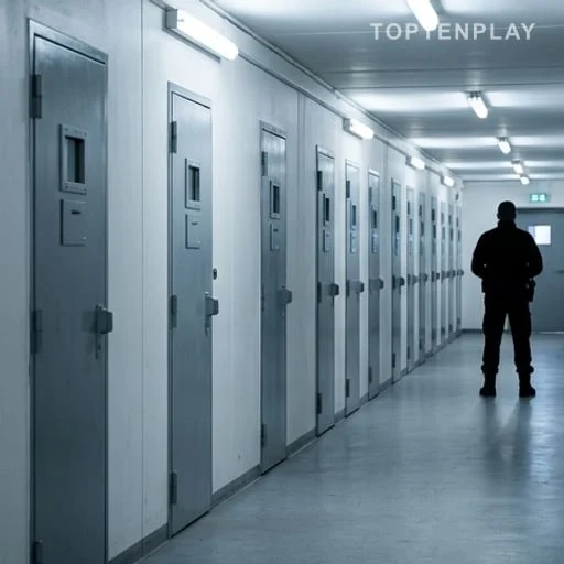 Couloir de prison évoquant une mesure de sécurité