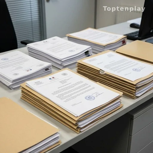 Dossiers judiciaires empilés sur un bureau, illustration des lenteurs administratives de l'enquête
