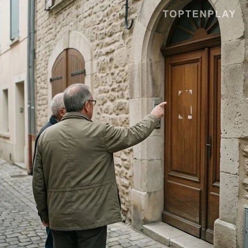 Habitants anonymes devant une résidence après discrimination