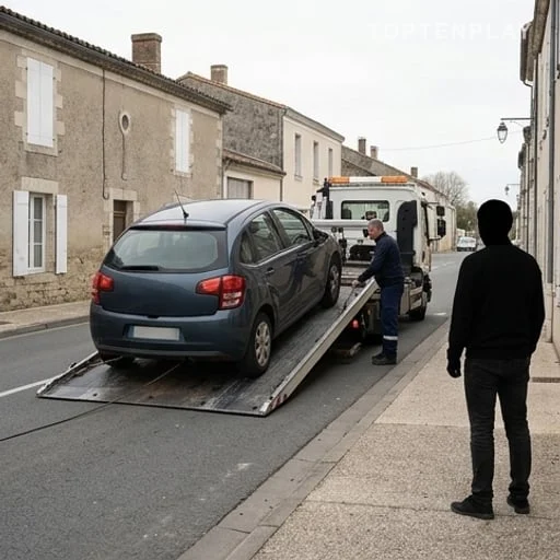 Voiture placée en fourrière après retrait du permis