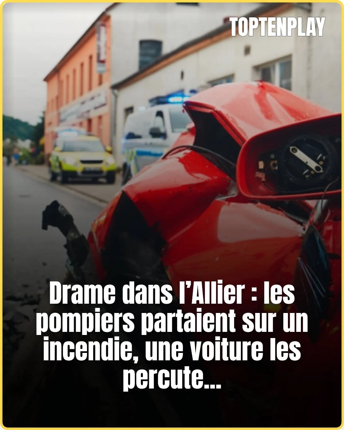 Allier : une enfant tuée dans un choc avec les pompiers