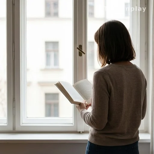 Femme de dos tenant un livre, évoquant la réflexion sur la célébrité et la légitimité