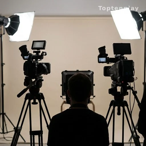 Plateau de tournage documentaire avec caméras, évocation du documentaire de 2019