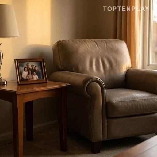 Fauteuil vide symbolisant une absence familiale