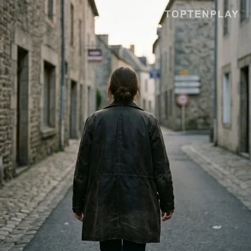 Silhouette anonyme dans une rue de Jougne